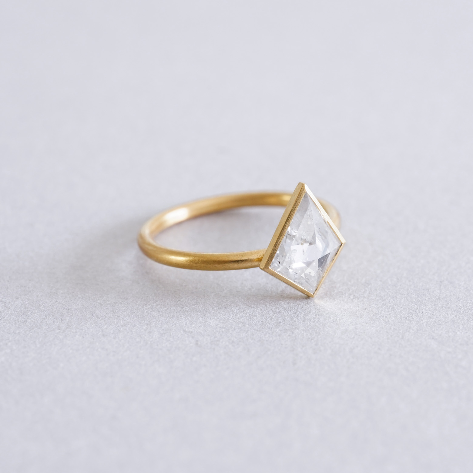 Kite Shape Icy Rosecut Diamond Ring (SOURCE) - SOURCE objects