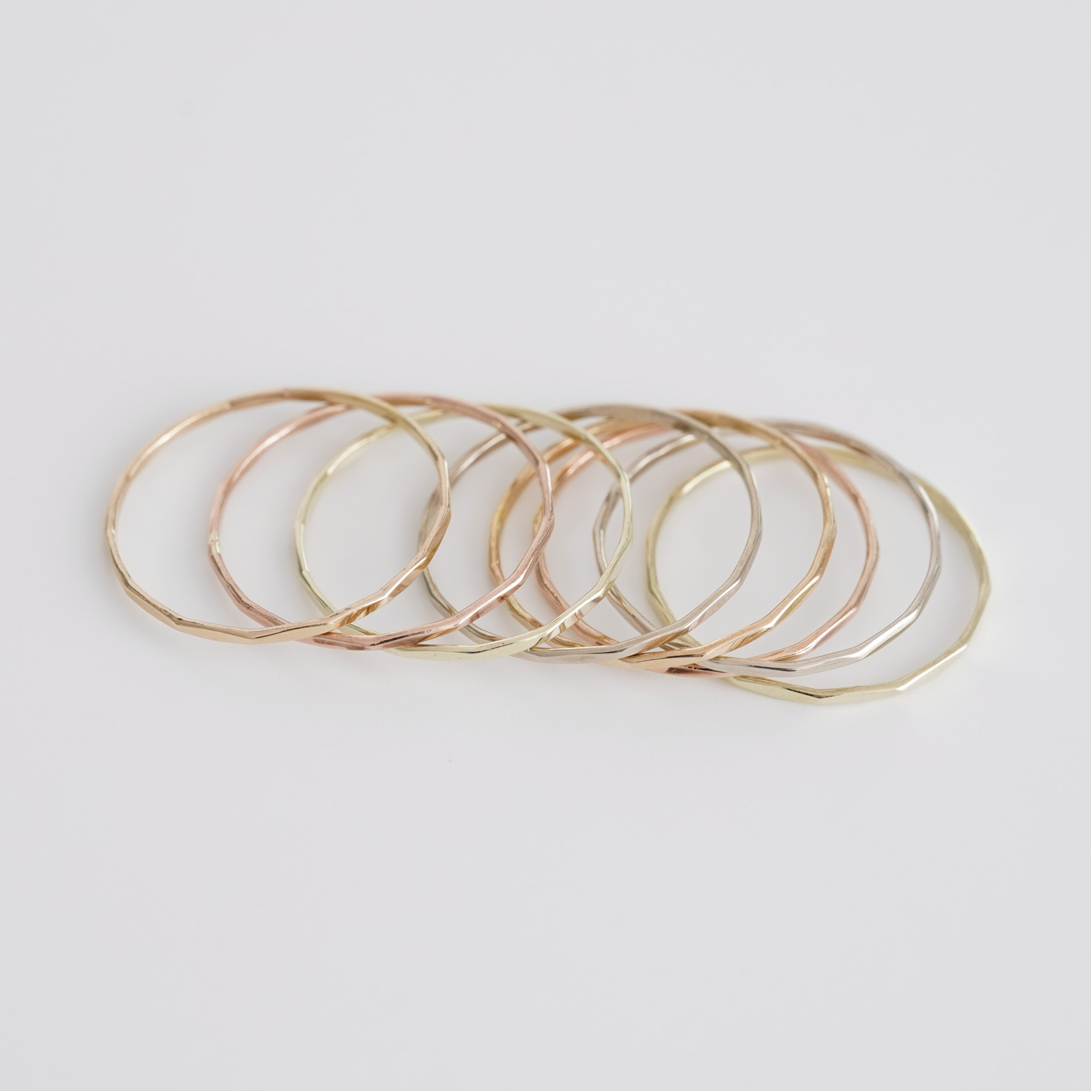 Gold Stacking Rings/8pieces Set (Melissa Joy Manning) - SOURCE objects