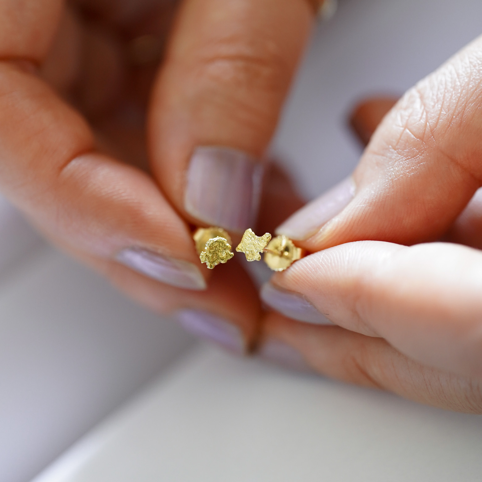 Gold Nugget Earrings - Small - SOURCE objects