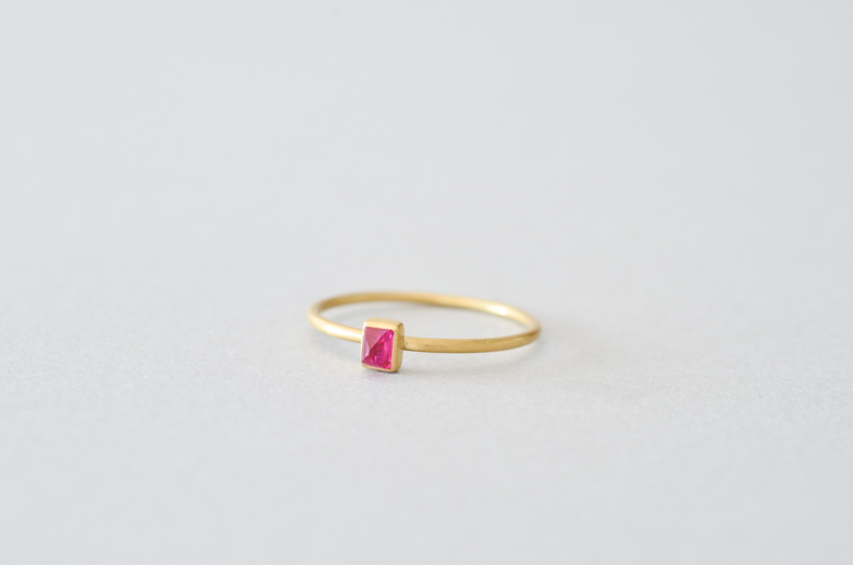 Tiny Pyramid Ruby Ring (Gabriella Kiss) - SOURCE objects